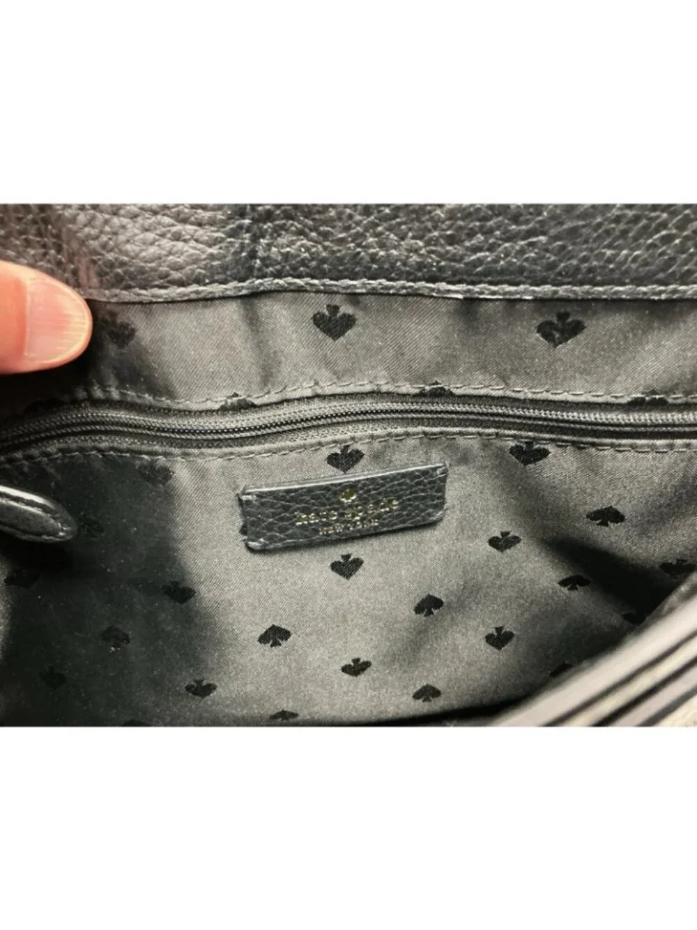 Kate Spade New York Leila Flap Crossbody Bag Purse Black Pebbled Leather Gold